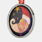 Halve maan Abstracte kunst Metalen Ornament (Links)