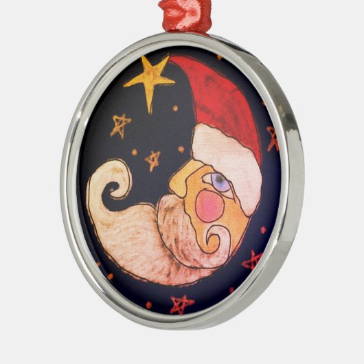 Halve maan Abstracte kunst Metalen Ornament (Links)