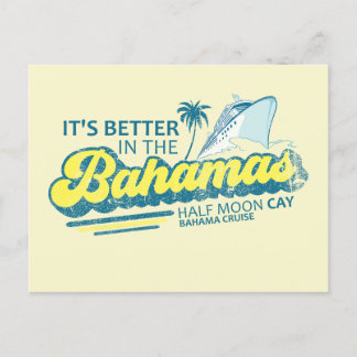 Halve Maan Cay Bahama's Briefkaart Vakantie Cruise
