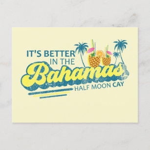 Halve Maan Cay Bahama's Briefkaart Vakantie Cruise