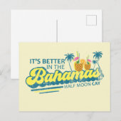 Halve Maan Cay Bahama's Briefkaart Vakantie Cruise (Voorkant / Achterkant)