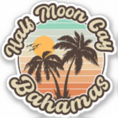 Halve Maan Cay Bahama's  Familie Vakantie jaren 60 Sticker (Voorkant)