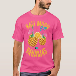 Halve maan Cay Bahama's Vlag Cruise Vakantie Baham T-shirt