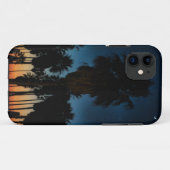 Halve maan en één ster op zonsondergang Case-Mate iPhone case (Achterkant (horizontaal))