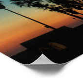 Halve maan en één ster op zonsondergang poster (Hoek)