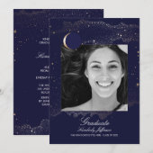Halve Maan en Sterrennacht Foto Afstuderen Kaart (Voorkant / Achterkant)