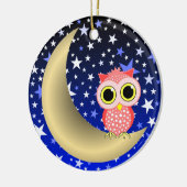 halve maan en uil keramisch ornament (Links)