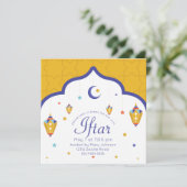 Halve maan & Fanous Ramadan Kaart (Staand voorkant)