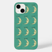  halve maan geel blauwgroen long Case-Mate iPhone case (Achterkant)