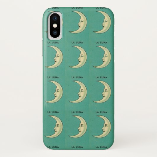 halve maan geel blauwgroen long Case-Mate iPhone case (Achterkant)