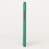halve maan geel blauwgroen long Case-Mate iPhone case (Achterkant / rechts)