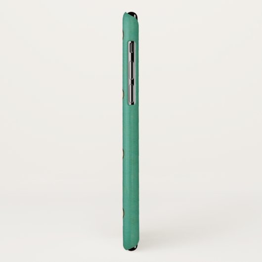 halve maan geel blauwgroen long Case-Mate iPhone case (Achterkant/links)