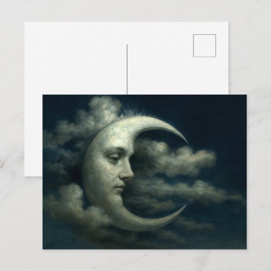 Halve Maan Gezicht Briefkaart (Voorkant / Achterkant)