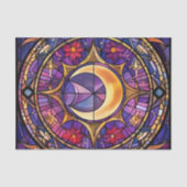 Halve Maan Glas in lood Decoupage Papier (Voorkant)