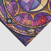 Halve Maan Glas in lood Decoupage Papier (Detail)