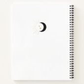 ** Halve Maan Gouden Maan Beams Twinkle Stars Notitieboek (Achterkant)