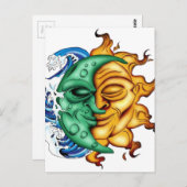 Halve maan halve zon briefkaart (Voorkant / Achterkant)
