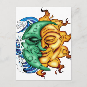 Halve maan halve zon briefkaart