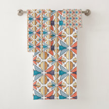 Halve maan in koraal en Blauwgroen