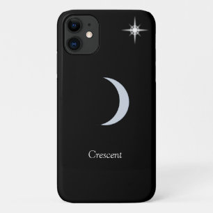 Halve maan, kalligrafie en ster op zwart Case-Mate iPhone case