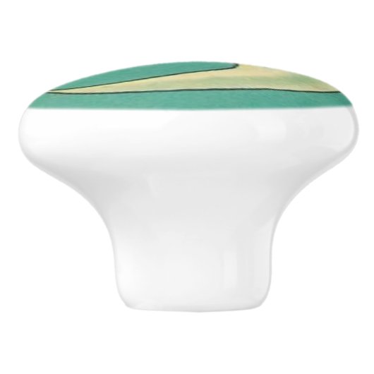  halve maan keramische knop (Zijkant)