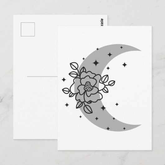 Halve maan met canvas tas briefkaart (Voorkant / Achterkant)