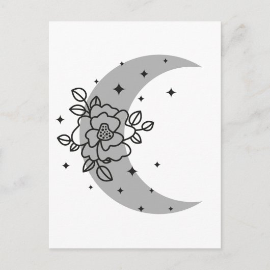 Halve maan met canvas tas briefkaart (Voorkant)