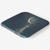 Halve maan met een kerstster papieren bordje (Gebogen)