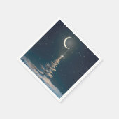 Halve maan met een kerstster servet (Hoek)