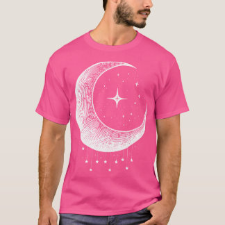 Halve Maan Met Sterren Avond Sky Nighttime Lun T-shirt