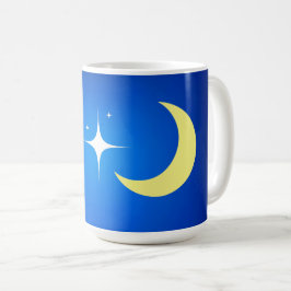 Halve maan met sterren symbool koffiemok
