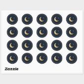 Halve Maan Ramadan Eid Navy Goud Sticker (Vel)