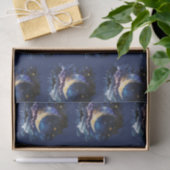 Halve maan sterren hemelsblauw Halloween Tissuepapier (Geschenk)