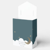 Halve Maan & Sterren Marine Blauwe Doop Favor Box Bedankdoosjes (Geopend)