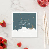 Halve Maan & Sterren Marine Blauwe Doop Servetten (Insitu)