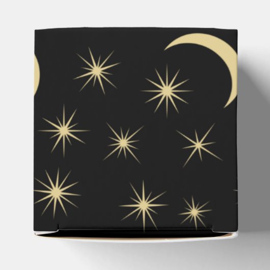 Halve maan sterren universum ruimte liefhebber ast bedankdoosjes (Bovenkant)