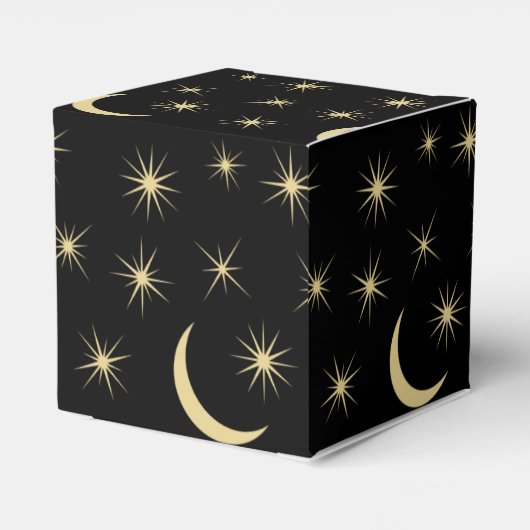 Halve maan sterren universum ruimte liefhebber ast bedankdoosjes (Achterkant)