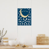 Halve Maan & Sterren, voeg tekst toePoster Poster (Keuken)