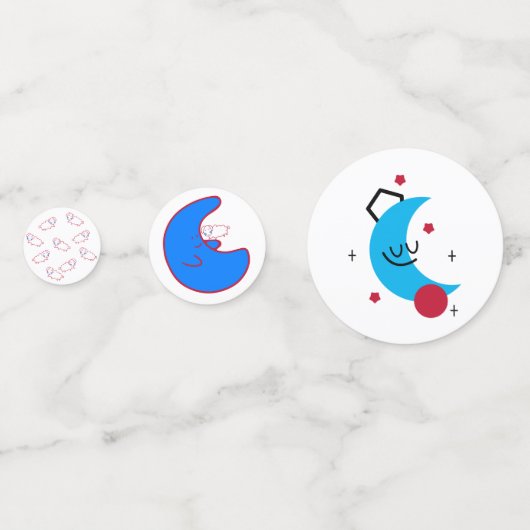 Halve maan tafel Confetti (Achterkanten)