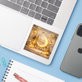 Halve Maan van Licht en Vrede – Ramadancirkel Sticker (Laptop met iPhone)