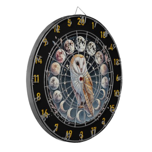 Halve maan, volledige focus dartbord (Voorkant Links)