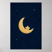 Halve Maan Wieg Waterverf Hemelse Kunst Poster (Voorkant)