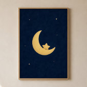 Halve Maan Wieg Waterverf Hemelse Kunst Poster