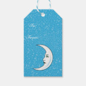  halve maan witte vlek witte sterren cadeaulabel (Voorkant)