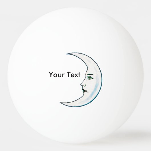 halve maan witte vlek witte sterren pingpongbal (Achterkant)