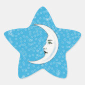 halve maan witte vlek witte sterren ster sticker (Voorkant)