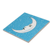  halve maan witte vlek witte sterren tegeltje (Zijkant)