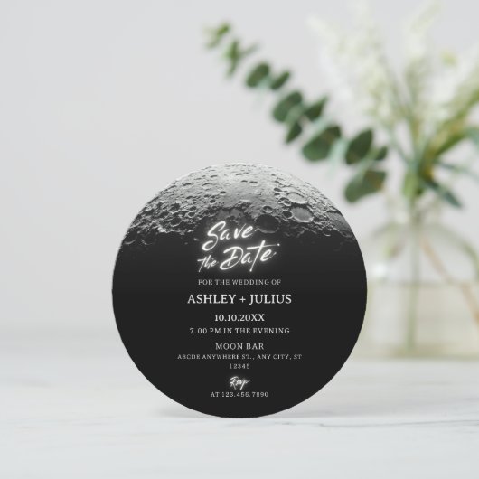 Halve maanverloop save the date (Staand voorkant)