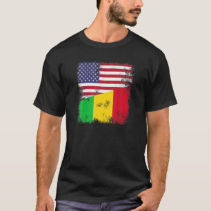 Halve Malinese vlag Mali USA Gift T-shirt