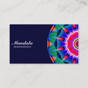 Halve Mandala 08 - Donker Marineblauw Visitekaartje